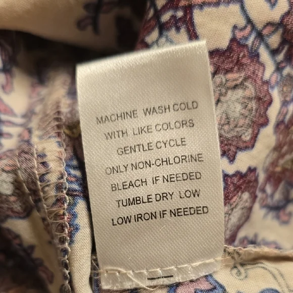 DR2 Purple and Blue Long Sleeve Smocked Blouse - Picture 11 of 11